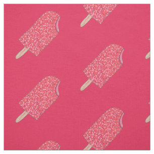 Pink Strawberry Eclair Ice Cream Popsicle Foodie Fabric