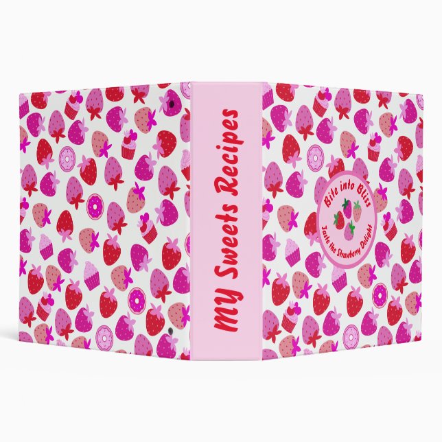pink strawberry field summer bakery nature fruit binder (Background)