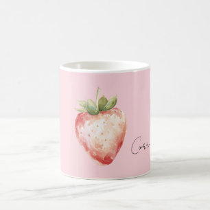 Pink Strawberry Fruit Coffee Mug