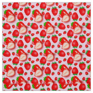 Pink  Strawberry  Fruit Themed Fabric