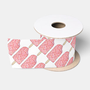 Pink Strawberry Ice Cream Eclair Popsicle Ribbon Satin Ribbon