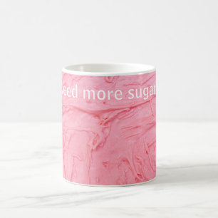 Pink Strawberry Ice Cream Texture Coffee Mug