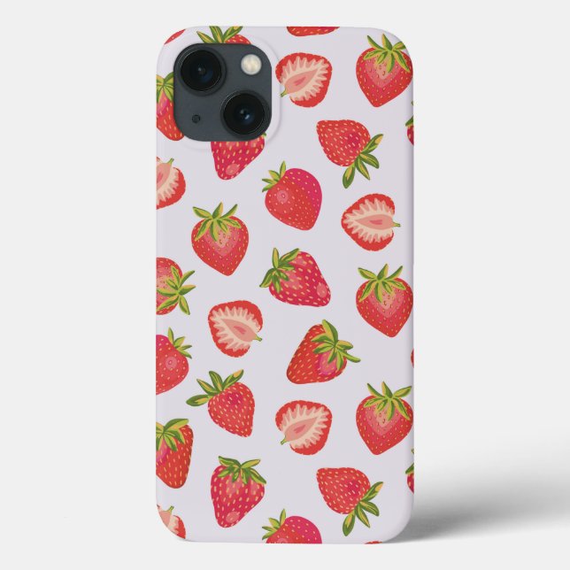 Pink Strawberry iPhone Case (Back)