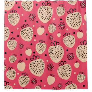Pink strawberry pattern: seamless sweet design