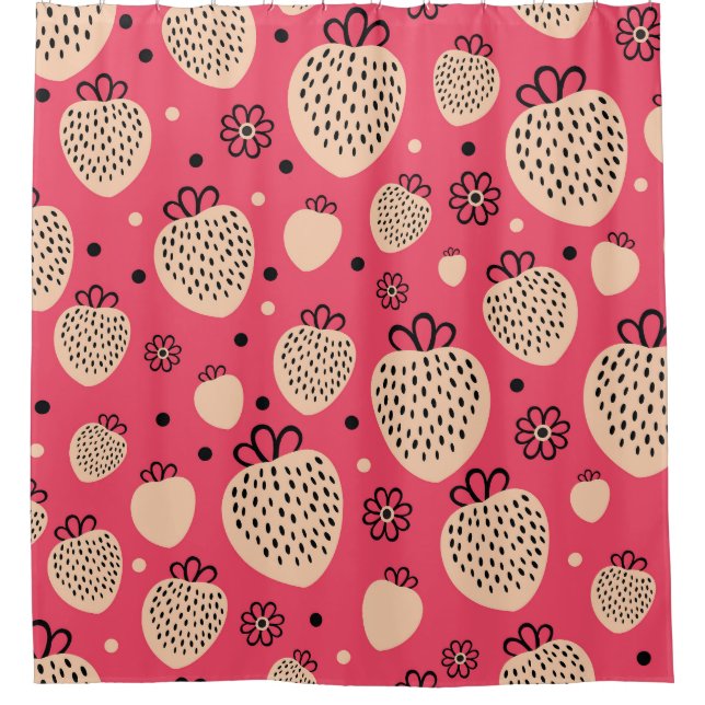 Pink strawberry pattern: seamless sweet design (Front)