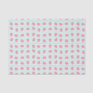 Pink Strawberry Stripes Tissue Paper