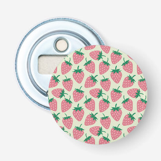 Pink Strawberry Summer Pattern Bottle Opener