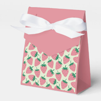 Pink Strawberry Summer Pattern Favor Box