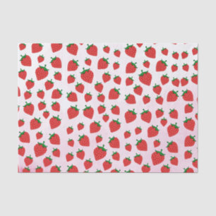 Pink Strawberry Summer Pattern Tissue Paper