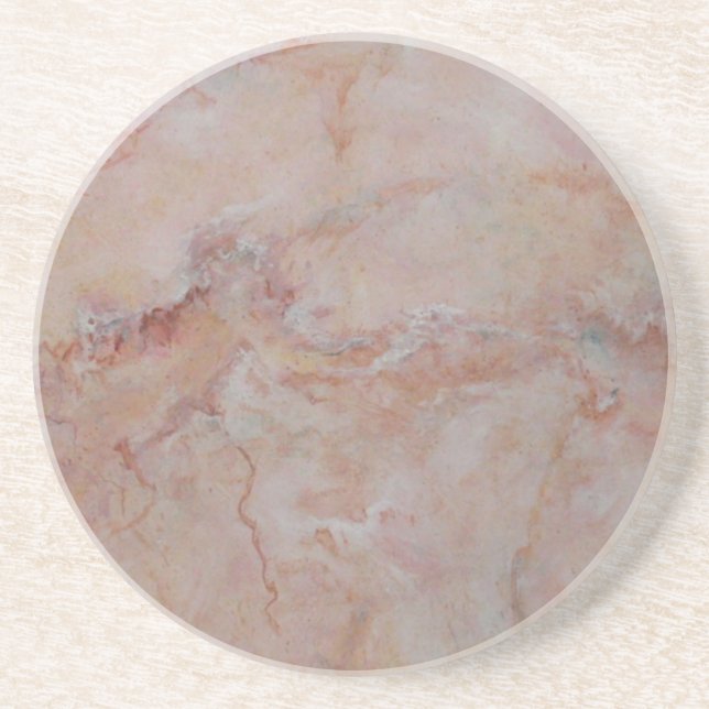 Pink striated marble stone finish coaster (Front)
