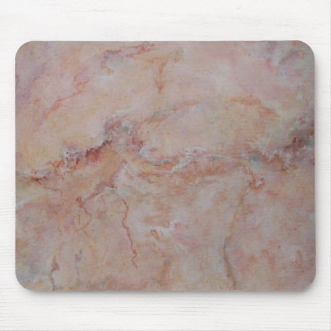 Pink striated marble stone finish mouse pad (Front)