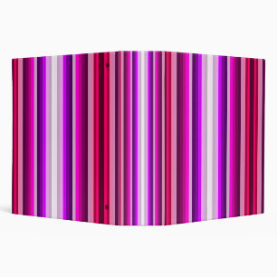 Pink Stripe 3-Ring Binder 2” Thick