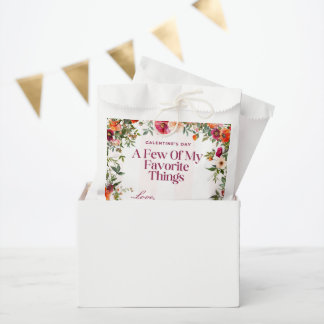 Pink Stripe and floral party Galentine's Favour Bag