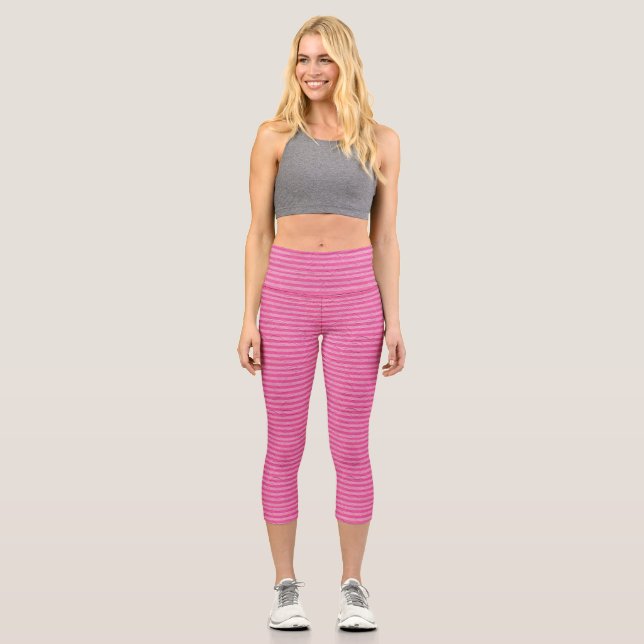Pink Stripe Capris (Front)