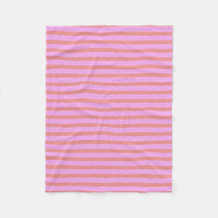 Pink Stripe Fleece Blanket