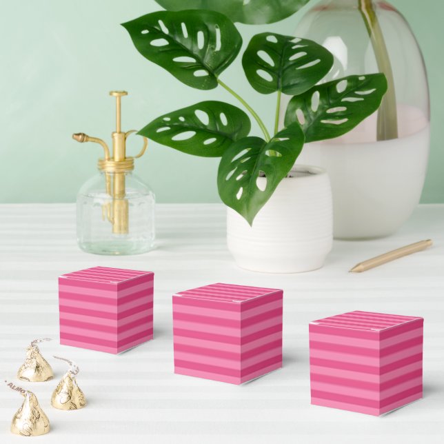 Pink stripe fun favour box (Multiple)