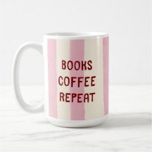 Pink Stripe Hand Lettered Book Lover Cozy Reading