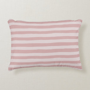 Pink Stripe Pattern Two Beautiful Shades of Pink Accent Pillow