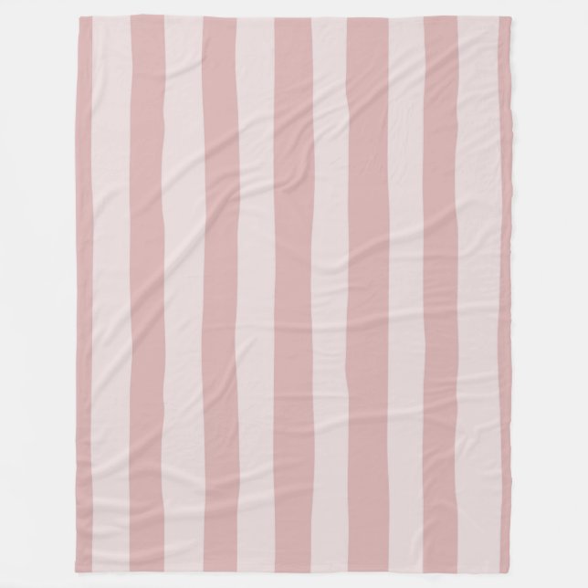 Pink Stripe Pattern Two Beautiful Shades of Pink   Fleece Blanket (Front)