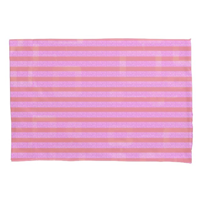 Pink Stripe Pillowcase (Front)