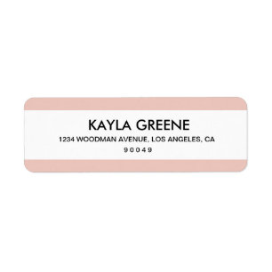 Pink Stripe Return Address Labels