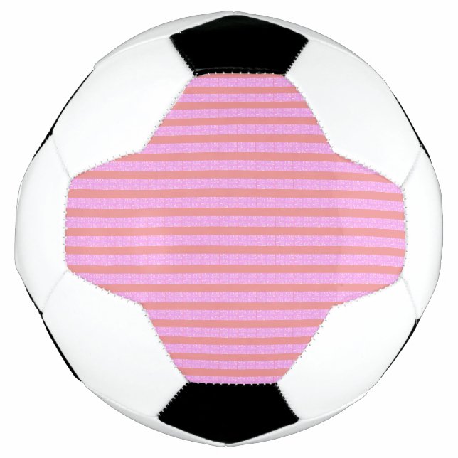 Pink Stripe Soccer Ball (Front)
