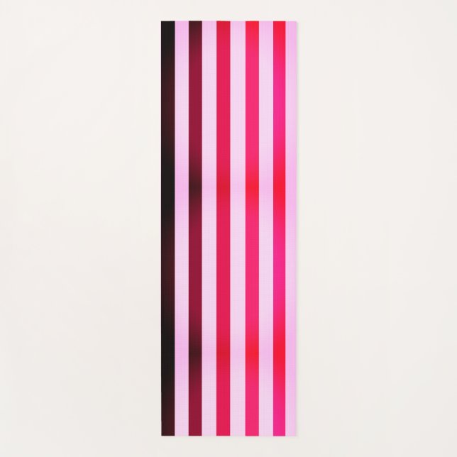 Pink Stripe Yoga Mat (Front)