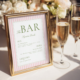 Pink Striped BAR Poster