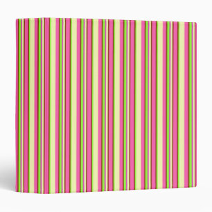 Pink Striped Binder