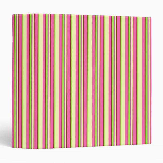 Pink Striped Binder (Front/Spine)