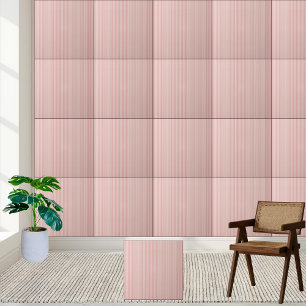 Pink Striped Ceramic Tile