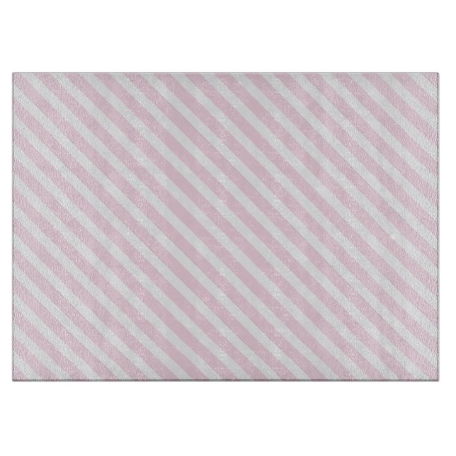 Pink Striped Cutting Board (Front)