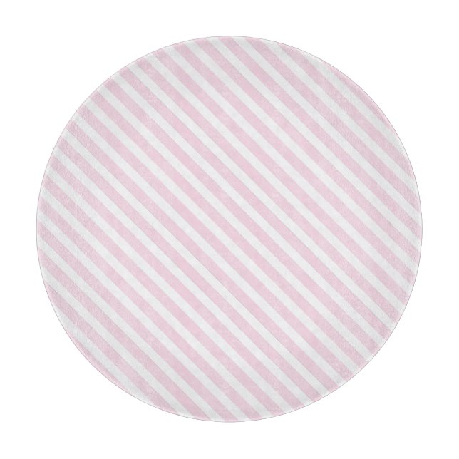 Pink Striped Cutting Board (Front)