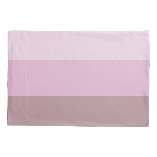 Pink Striped Ombre Pillowcase (Back-Left)