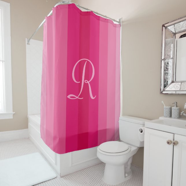 Pink Striped Pale Pink Monogram (In Situ)