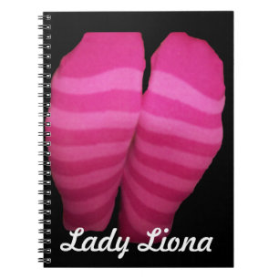 Pink Striped Socks Notebook
