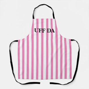 Pink Striped Uff Da All-Over Print Apron