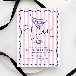 Pink Stripes A Tini Bit Ancien Invitation du 30e a