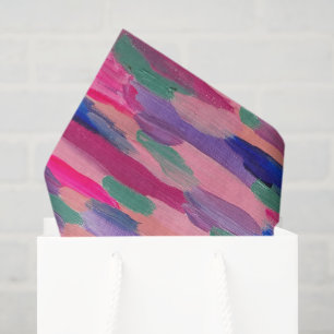 Pink Stripes Abstract  Tissue Paper