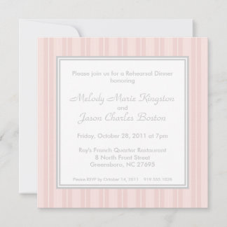 Pink Stripes and Simplicity Square Invitations