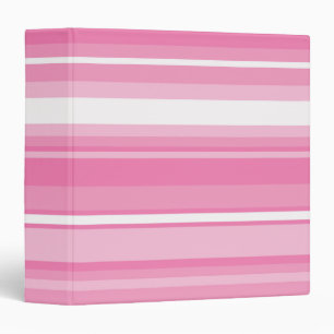 Pink stripes binder