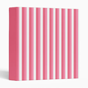 Pink Stripes Binder