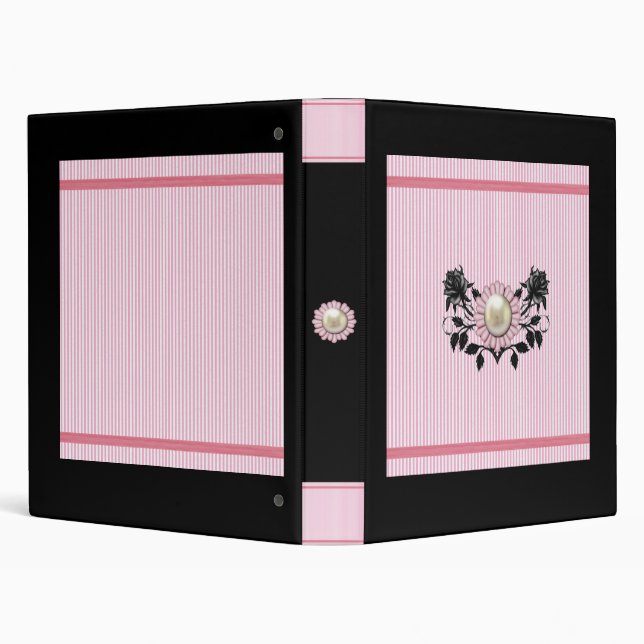 PINK STRIPES & BLACK BINDER (Background)