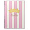 Pink Stripes Crowned Personalized Princess Diary