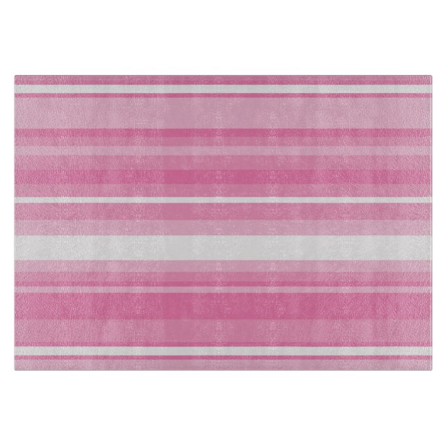 Pink stripes cutting board (Front)