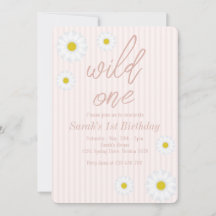 Pink Stripes, Daisy 1st Birthday Party Wild One
