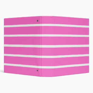 Pink Stripes Design Binder
