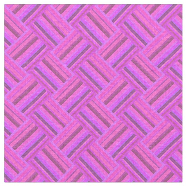 Pink stripes diagonal weave pattern fabric (Close Up)