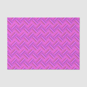 Pink stripes diagonal weave pattern tissue paper