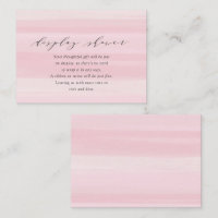 Pink Stripes Display Shower Enclosure Card